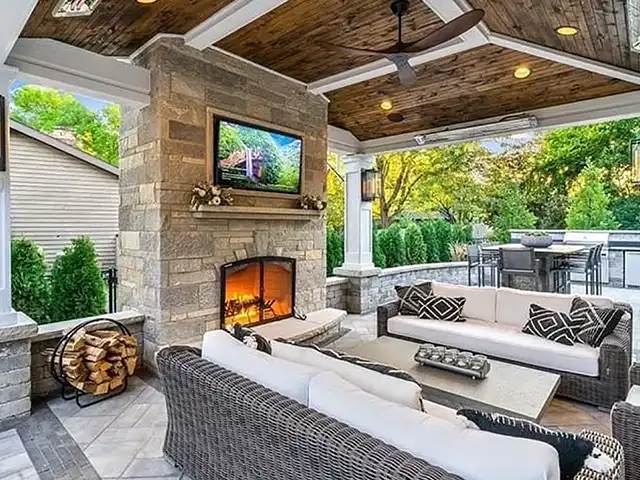 we build custom patio fireplaces in DuPage County IL