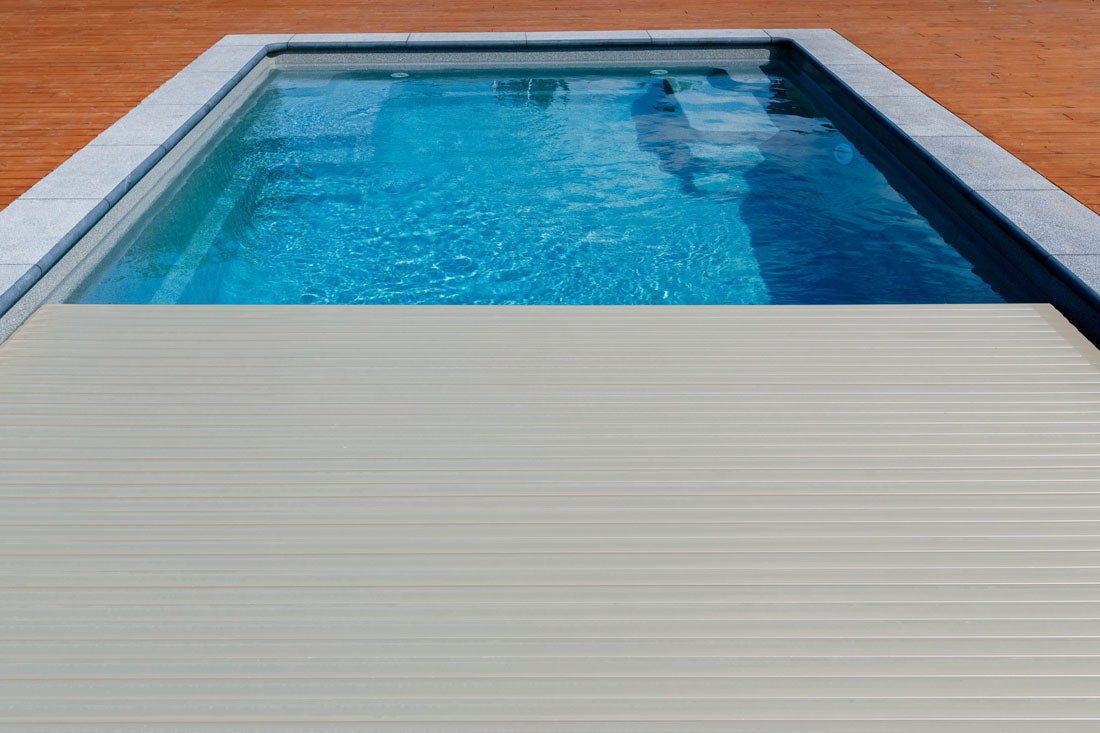 pool auto covers biege